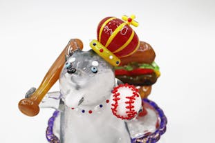 野球とハンバーガーが大好きなシベリアンハスキー王